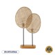 GloboStar® AZUL 02231 Boho Επιτραπέζιο Φωτιστικό Πορτατίφ Διφωτο 2 x E27 IP20 Μπεζ & Καφέ Ξύλο με Μαύρο Μέταλλο - Μ45 x Π11 x Υ75cm GloboStar® AZUL 02231 Boho Επιτραπέζιο Φωτιστικό Διφωτο 2 x E27 AC220-240V IP20 - Μ45 x Π11 x Υ75cm - Μπεζ Ξύλινο με Μαύρο Μεταλλικό και Μπεζ Ξύλινο Πλέγμα