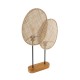 GloboStar® AZUL 02231 Boho Επιτραπέζιο Φωτιστικό Πορτατίφ Διφωτο 2 x E27 IP20 Μπεζ & Καφέ Ξύλο με Μαύρο Μέταλλο - Μ45 x Π11 x Υ75cm GloboStar® AZUL 02231 Boho Επιτραπέζιο Φωτιστικό Διφωτο 2 x E27 AC220-240V IP20 - Μ45 x Π11 x Υ75cm - Μπεζ Ξύλινο με Μαύρο Μεταλλικό και Μπεζ Ξύλινο Πλέγμα