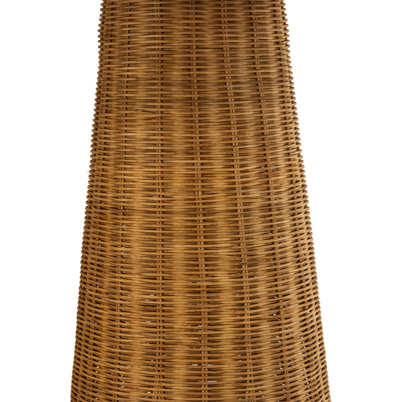 GloboStar® PERU 02235 Boho Επιδαπέδιο Φωτιστικό Μονόφωτο 1 x E27 IP20 Μπεζ Ξύλο - Μ73 x Π73 x Υ135cm