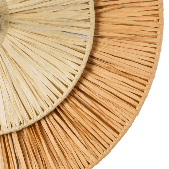 GloboStar® COLOMBO 02278 Boho Επιτοίχιο Φωτιστικό Απλίκα Μονόφωτο 1 x E27 IP20 Μπεζ Ράφια - Μ40 x Π40 x Υ9cm GloboStar® COLOMBO 02278 Boho Επιτοίχιο Φωτιστικό Απλίκα Μονόφωτο 1 x E27 IP20 Μπεζ Ράφια - Μ40 x Π40 x Υ9cm