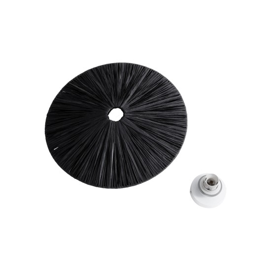 GloboStar® COLOMBO 02279 Boho Επιτοίχιο Φωτιστικό Απλίκα Μονόφωτο 1 x E27 IP20 Μαύρη Ράφια - Μ40 x Π40 x Υ9cm GloboStar® COLOMBO 02279 Boho Επιτοίχιο Φωτιστικό Απλίκα Μονόφωτο 1 x E27 IP20 Μαύρη Ράφια - Μ40 x Π40 x Υ9cm