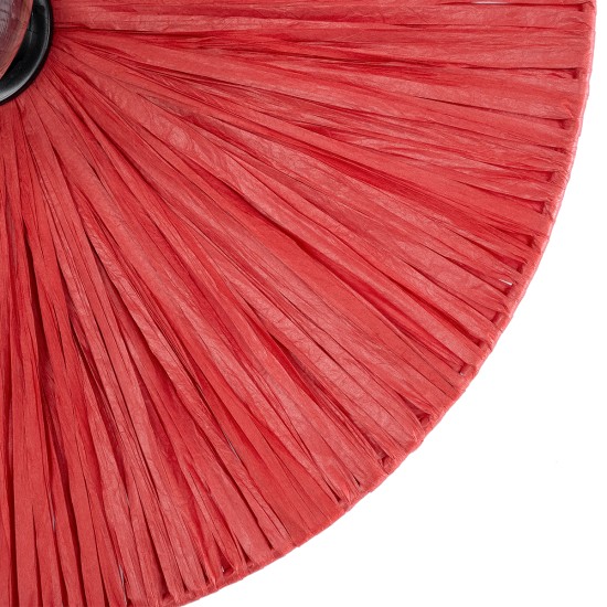 GloboStar® COLOMBO 02281 Boho Επιτοίχιο Φωτιστικό Απλίκα Μονόφωτο 1 x E27 IP20 Κόκκινη Ράφια - Μ40 x Π40 x Υ9cm GloboStar® COLOMBO 02281 Boho Επιτοίχιο Φωτιστικό Απλίκα Μονόφωτο 1 x E27 IP20 Κόκκινη Ράφια - Μ40 x Π40 x Υ9cm