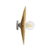 GloboStar® COLOMBO 02283 Boho Επιτοίχιο Φωτιστικό Απλίκα Μονόφωτο 1 x E27 IP20 Μπεζ Ράφια - Μ40 x Π40 x Υ9cm