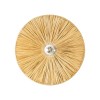 GloboStar® COLOMBO 02283 Boho Επιτοίχιο Φωτιστικό Απλίκα Μονόφωτο 1 x E27 IP20 Μπεζ Ράφια - Μ40 x Π40 x Υ9cm