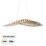 GLOBOSTAR® NANI 02285 Μοντέρνο Κρεμαστό Φωτιστικό Οροφής LED 36W 2880lm 120° AC 220-240V IP20 Φυσικό Λευκό 4500K - Lumileds SMD Chip - Μπεζ - Μ120 x Π48 x Υ18cm - 2 Χρόνια Εγγύηση