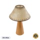 GloboStar® MASPALOMAS 02291 Boho Επιτραπέζιο Φωτιστικό Πορτατίφ Μονόφωτο 1 x E27 IP20 Καφέ Ξύλο με Μπεζ Ύφασμα - Μ30 x Π30 x Υ45cm GloboStar® MASPALOMAS 02291 Boho Επιτραπέζιο Φωτιστικό Μονόφωτο 1 x E27 AC220-240V IP20 - Φ30 x Υ45cm - Μπεζ Ξύλινο Καμπάνα