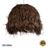 GloboStar® GUADELOUPE 02295 Boho Κρεμαστό Φωτιστικό Καμπάνα Μονόφωτο 1 x E27 IP20 Καφέ Ράφια - Μ120 x Π120 x Υ100cm