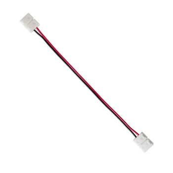 GLOBOSTAR® STRIPART 70731 Ενωτικός Ταχυσύνδεσμος με 15cm Καλώδιο Τροφοδοσίας για Μονόχρωμη Ταινία LED 2Pin 8mm σε Μονόχρωμη Ταινία LED 2Pin 8mm IP20 - Μ16 x Π1.2 x Υ0.3cm