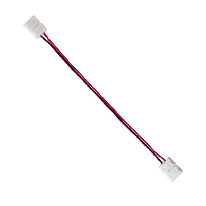 GLOBOSTAR® STRIPART 70731 Ενωτικός Ταχυσύνδεσμος με 15cm Καλώδιο Τροφοδοσίας για Μονόχρωμη Ταινία LED 2Pin 8mm σε Μονόχρωμη Ταινία LED 2Pin 8mm IP20 - Μ16 x Π1.2 x Υ0.3cm