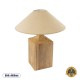 GloboStar® LAFRONTERA 02313 Boho Επιτραπέζιο Φωτιστικό Πορτατίφ Μονόφωτο 1 x E27 IP20 Μπεζ Ξύλο με Μπεζ Ύφασμα - Μ50 x Μ50 x Υ60cm GloboStar® LAFRONTERA 02313 Boho Επιτραπέζιο Φωτιστικό Μονόφωτο 1 x E27 AC220-240V IP20 - Φ50 x Υ60cm - Μπεζ Ξύλινο Καμπάνα