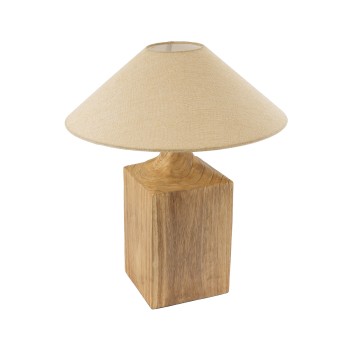 GLOBOSTAR® LAFRONTERA 02313 Boho Επιτραπέζιο Φωτιστικό Πορτατίφ με Ντουί 1 x E27 AC 220-240V IP20 - Μπεζ - Μ50 x Μ50 x Υ60cm