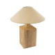 GloboStar® LAFRONTERA 02313 Boho Επιτραπέζιο Φωτιστικό Πορτατίφ Μονόφωτο 1 x E27 IP20 Μπεζ Ξύλο με Μπεζ Ύφασμα - Μ50 x Μ50 x Υ60cm GloboStar® LAFRONTERA 02313 Boho Επιτραπέζιο Φωτιστικό Μονόφωτο 1 x E27 AC220-240V IP20 - Φ50 x Υ60cm - Μπεζ Ξύλινο Καμπάνα