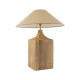 GloboStar® LAFRONTERA 02313 Boho Επιτραπέζιο Φωτιστικό Πορτατίφ Μονόφωτο 1 x E27 IP20 Μπεζ Ξύλο με Μπεζ Ύφασμα - Μ50 x Μ50 x Υ60cm GloboStar® LAFRONTERA 02313 Boho Επιτραπέζιο Φωτιστικό Μονόφωτο 1 x E27 AC220-240V IP20 - Φ50 x Υ60cm - Μπεζ Ξύλινο Καμπάνα