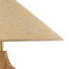 GloboStar® LAFRONTERA 02313 Boho Επιτραπέζιο Φωτιστικό Μονόφωτο 1 x E27 AC220-240V IP20 - Φ50 x Υ60cm - Μπεζ Ξύλινο Καμπάνα