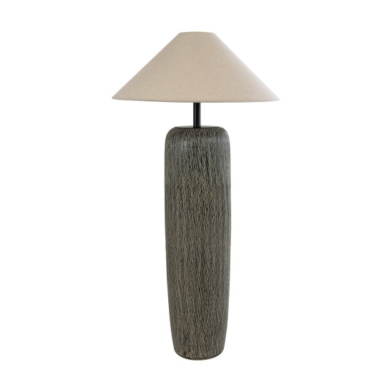 GloboStar® OLIANA 02315 Boho Επιδαπέδιο Φωτιστικό Μονόφωτο 1 x E27 IP20 Γκρι Κεραμικό με Μπεζ Ύφασμα - Μ55 x Π55 x Υ110cm GloboStar® OLIANA 02315 Boho Επιδαπέδιο Φωτιστικό Μονόφωτο 1 x E27 IP20 Γκρι Κεραμικό με Μπεζ Ύφασμα - Μ55 x Π55 x Υ110cm