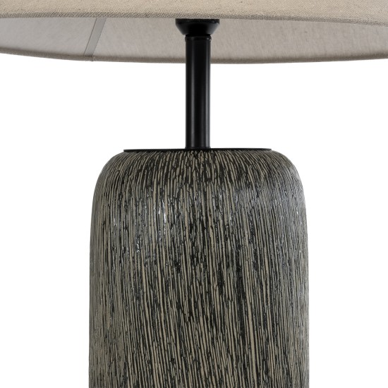 GloboStar® OLIANA 02315 Boho Επιδαπέδιο Φωτιστικό Μονόφωτο 1 x E27 IP20 Γκρι Κεραμικό με Μπεζ Ύφασμα - Μ55 x Π55 x Υ110cm GloboStar® OLIANA 02315 Boho Επιδαπέδιο Φωτιστικό Μονόφωτο 1 x E27 IP20 Γκρι Κεραμικό με Μπεζ Ύφασμα - Μ55 x Π55 x Υ110cm