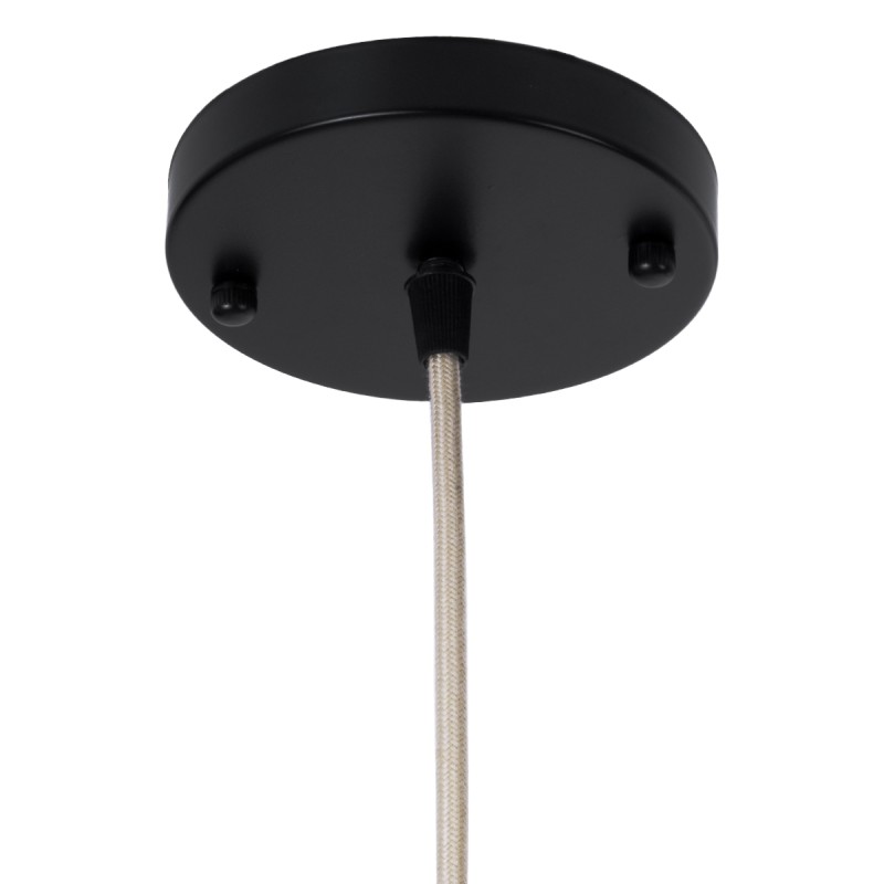 GloboStar® PRAIA 02317 Μοντέρνο Κρεμαστό Φωτιστικό Πλέγμα Δίφωτο 2 x E27 IP20 Μπεζ & Λευκό Ξύλο - Μ25 x Π25 x Υ145cm