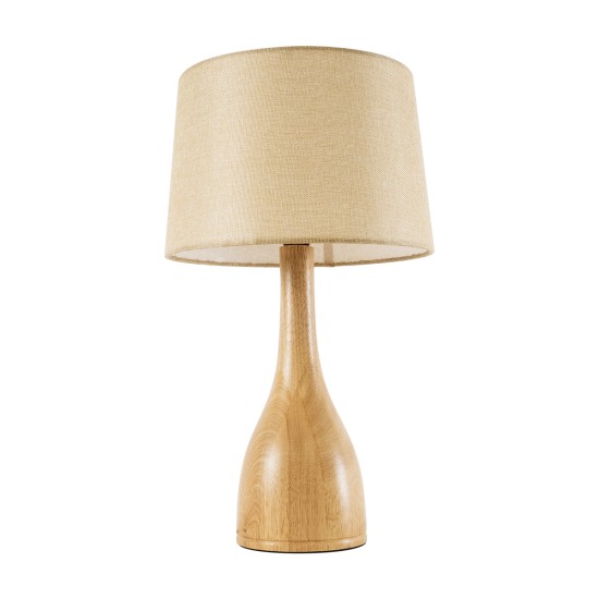 GloboStar® BERKBAY 02319 Boho Επιτραπέζιο Φωτιστικό Πορτατίφ Μονόφωτο 1 x E27 IP20 Μπεζ Ξύλο με Μπεζ Ύφασμα - Μ32 x Π32 x Υ55cm GloboStar® BERKBAY 02319 Boho Επιτραπέζιο Φωτιστικό Μονόφωτο 1 x E27 AC220-240V IP20 - Φ32 x Υ55cm - Μπεζ Ξύλινο με Μπεζ Υφασμάτινο Καπέλο