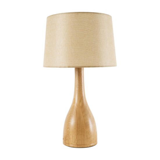GloboStar® BERKBAY 02319 Boho Επιτραπέζιο Φωτιστικό Πορτατίφ Μονόφωτο 1 x E27 IP20 Μπεζ Ξύλο με Μπεζ Ύφασμα - Μ32 x Π32 x Υ55cm GloboStar® BERKBAY 02319 Boho Επιτραπέζιο Φωτιστικό Μονόφωτο 1 x E27 AC220-240V IP20 - Φ32 x Υ55cm - Μπεζ Ξύλινο με Μπεζ Υφασμάτινο Καπέλο