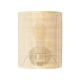 GloboStar® SAOTOME 02321 Boho Επιτοίχιο Φωτιστικό Απλίκα Μονόφωτο 1 x E27 IP20 Μπεζ Ξύλο - Μ20 x Π10 x Υ25cm