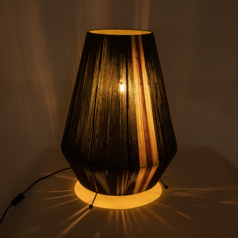 GLOBOSTAR® SALERNO 02332 Boho Επιδαπέδιο Φωτιστικό με Ντουί 1 x E27 AC 220-240V IP20 - Σκούρο Πράσινο & Μπεζ - Μ50 x Π50 x Υ70cm