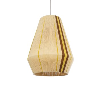 GLOBOSTAR® SALERNO 02334 Boho Κρεμαστό Φωτιστικό Οροφής με Ντουί 1 x E27 AC 220-240V IP20 - Μπεζ & Καφέ - Μ50 x Π50 x Υ60cm