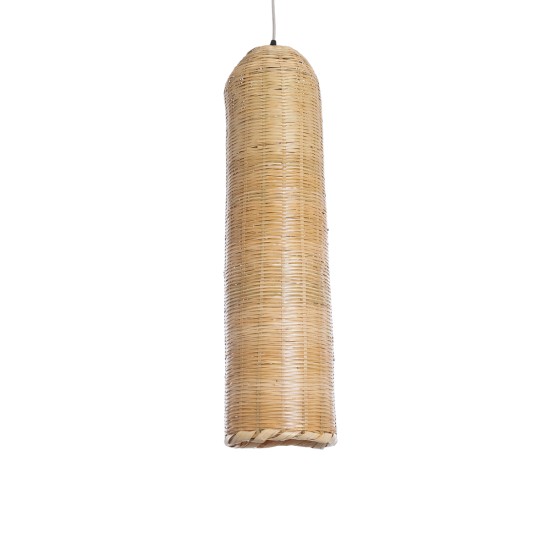 GloboStar® WAIKIKI 02349 Boho Κρεμαστό Φωτιστικό Πλέγμα Μονόφωτο 1 x E27 IP20 Μπεζ Ξύλο - Μ20 x Π20 x Υ80cm GloboStar® WAIKIKI 02349 Boho Κρεμαστό Φωτιστικό Πλέγμα Μονόφωτο 1 x E27 IP20 Μπεζ Ξύλο - Μ20 x Π20 x Υ80cm