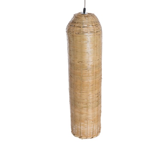 GloboStar® WAIKIKI 02349 Boho Κρεμαστό Φωτιστικό Πλέγμα Μονόφωτο 1 x E27 IP20 Μπεζ Ξύλο - Μ20 x Π20 x Υ80cm GloboStar® WAIKIKI 02349 Boho Κρεμαστό Φωτιστικό Πλέγμα Μονόφωτο 1 x E27 IP20 Μπεζ Ξύλο - Μ20 x Π20 x Υ80cm
