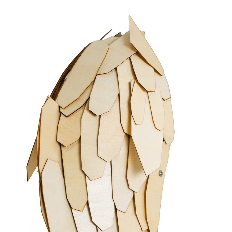 GloboStar® GOURAMI 02358 Boho Επιτοίχιο Φωτιστικό Απλίκα Μονόφωτο 1 x E27 IP20 Μπεζ Ξύλο - Μ64 x Π21 x Υ16cm