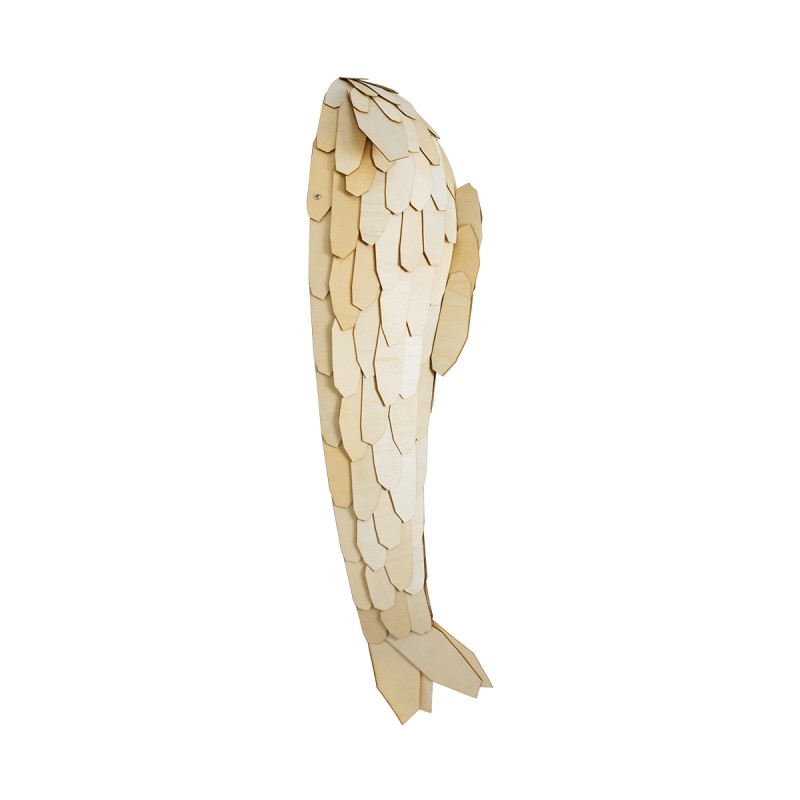 GloboStar® GOURAMI 02359 Boho Επιτοίχιο Φωτιστικό Απλίκα Μονόφωτο 1 x E27 IP20 Μπεζ Ξύλο - Μ98 x Π33 x Υ22.5cm