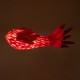 GLOBOSTAR® GOURAMI 02360 Μοντέρνο Κρεμαστό Φωτιστικό Οροφής με Ντουί 1 x E27 AC 220-240V IP20 - Κόκκινο - Μ70 x Π40 x Υ27cm