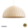 GLOBOSTAR® MONTANA 02379 Boho Κρεμαστό Φωτιστικό Οροφής με Ντουί 1 x E27 AC 220-240V IP20 - Μπεζ - Μ80 x Π80 x Υ40cm