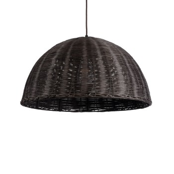 GLOBOSTAR® MONTANA 02381 Boho Κρεμαστό Φωτιστικό Οροφής με Ντουί 1 x E27 AC 220-240V IP20 - Καφέ - Μ50 x Π50 x Υ25cm