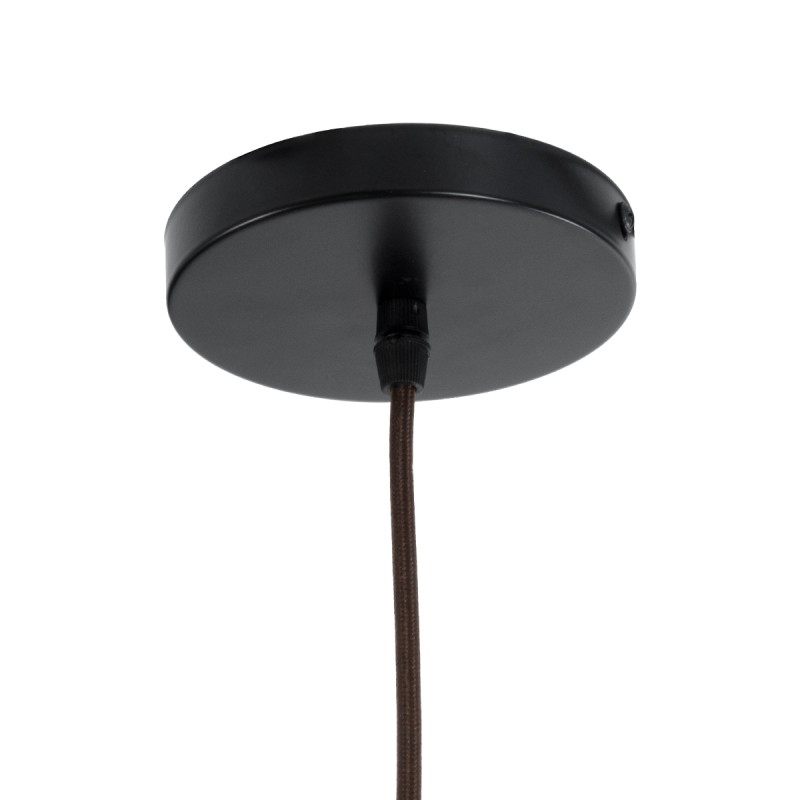 GloboStar® MONTANA 02382 Boho Κρεμαστό Φωτιστικό Καμπάνα Μονόφωτο 1 x E27 IP20 Καφέ Ξύλο - Μ80 x Π80 x Υ40cm