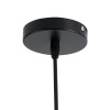 GloboStar® MONTANA 02383 Boho Κρεμαστό Φωτιστικό Καμπάνα Μονόφωτο 1 x E27 IP20 Μαύρο Ξύλο - Μ50 x Π50 x Υ25cm