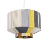 GloboStar® SALERNO 02388 Boho Κρεμαστό Φωτιστικό Καπέλο Μονόφωτο 1 x E27 IP20 Πολύχρωμο Σχοινί - Μ40 x Π40 x Υ35cm