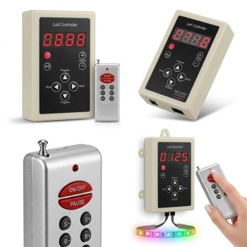 Ασύρματος LED Digital RGB Controller με Χειριστήριο RF για LED Digital RGB Προϊόντα 5v - 12v - 24v 1024 IC - 2048 IC GloboStar 04036