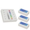 Ασύρματος LED RGB Controller με Χειριστήριο Τοίχου Αφής 2.4G RF 12v (432w) - 24v (864w) DC για Τρία Group GloboStar 04053