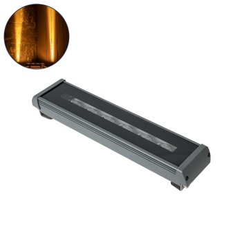 GLOBOSTAR® WINDOWRAFI 90726 Φωτιστικό Ανάδειξης Παραθύρων LED 18W 1530lm 8°x180° DC 24V Αδιάβροχο IP67 Ultra Θερμό Λευκό 2200K Dimmable - CREE XPE Chip - Γκρι Ανθρακί - Μ30.5 x Π6.7 x Υ4.5cm - 3 Χρόνια Εγγύηση