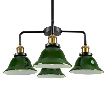 GLOBOSTAR® LIBRARY 00769 Vintage Φωτιστικό Οροφής με Ντουί 4 x E27 AC 220-240V IP20 - Πολύχρωμο - Μ57 x Π57 x Υ90cm