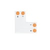 GloboStar® 70705 Connector L El για Όλες τις Μονόχρωμες Ταινίες LED 10-12mm M2 x Π2 x Y0.1cm