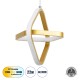 GloboStar® ROSE 61066 Κρεμαστό Φωτιστικό Οροφής Design LED CCT 22W 2640lm 300° AC 220-240V - Εναλλαγή Φωτισμού μέσω Διακόπτη On/Off All In One Ψυχρό 6000k+Φυσικό 4500k+Θερμό 2700k Μ24 x Π22 x Υ24cm - Χρυσό Βούρτσας GloboStar® ROSE 61066 Κρεμαστό Φωτιστικό Οροφής Design LED CCT 22W 2640lm 300° AC 220-240V - Εναλλαγή Φωτισμού μέσω Διακόπτη On/Off All In One Ψυχρό 6000k+Φυσικό 4500k+Θερμό 2700k Μ24 x Π22 x Υ24cm - Χρυσό Βούρτσας