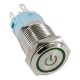 GloboStar® 70787 LED Φωτιζόμενος Διακόπτης Χωνευτός - Μπουτόν PUSH On Ανοξείδωτος DC 12V με Angel Eye Αδιάβροχο Φ18mm IP67 Πράσινο GloboStar® 70787 LED Φωτιζόμενος Διακόπτης Χωνευτός - Μπουτόν PUSH On Ανοξείδωτος DC 12V με Angel Eye Αδιάβροχο Φ18mm IP67 Πράσινο