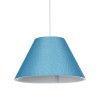 GloboStar® RIFT 203-0075 Μοντέρνο Κρεμαστό Φωτιστικό Καπέλο Μονόφωτο 1 x E27 IP20 Μπλε Ύφασμα - Μ35 x Π35 x Υ22.5cm