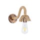 GloboStar® FLEDI 01134 Vintage Επιτοίχιο Φωτιστικό Απλίκα Μονόφωτο 1 x E27 IP20 Χάλκινο Μέταλλο με Μπεζ Σχοινί - Μ10 x Π25 x Υ15cm GloboStar® FLEDI 01134 Vintage Επιτοίχιο Φωτιστικό Απλίκα Μονόφωτο 1 x E27 IP20 Χάλκινο Μέταλλο με Μπεζ Σχοινί - Μ10 x Π25 x Υ15cm