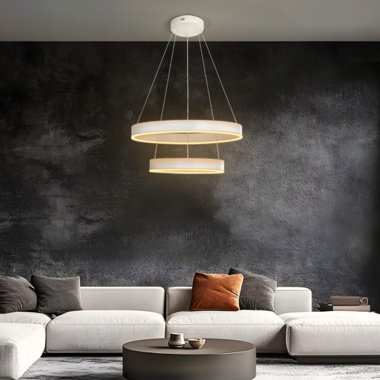kelvo® VENOM 61186 Μοντέρνο Κρεμαστό Φωτιστικό Οροφής LED 75W 8818lm 120° AC 220-240V IP20 Ρυθμιζόμενο Λευκό CCT με Χειριστήριο από 2700K έως 6000K Dimmable - Lumileds SMD Chip - Λευκό Ματ - Μ60 x Π60 x Υ40cm - 3 Χρόνια Εγγύηση kelvo® VENOM 61186 Μοντέρνο Κρεμαστό Φωτιστικό Οροφής LED 75W 8818lm 120° AC 220-240V IP20 Ρυθμιζόμενο Λευκό CCT με Χειριστήριο από 2700K έως 6000K Dimmable - Lumileds SMD Chip - Λευκό Ματ - Μ60 x Π60 x Υ40cm - 3 Χρόνια Εγγύηση