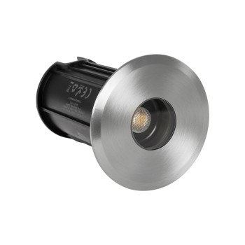 GLOBOSTAR® POOLIFY 61713 Υποβρύχιο Χωνευτό Σποτ για Σιντριβάνια/Πισίνες LED 3W 360lm 30° DC 24V Αδιάβροχο IP68 Θερμό Λευκό 2700K Dimmable - CREE XPE - Ανοξείδωτο Ατσάλι 316 & Tempered Glass - 1m VDE Rubber Καλώδιο - Φ6.5 x Υ8cm / Q5.2cm - 3 Χρόνια Εγγ