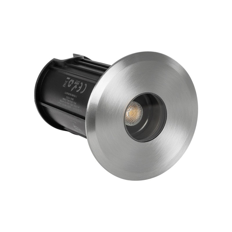 GLOBOSTAR® POOLIFY 61713 Υποβρύχιο Χωνευτό Σποτ για Σιντριβάνια/Πισίνες LED 3W 360lm 30° DC 24V Αδιάβροχο IP68 Θερμό Λευκό 2700K Dimmable - CREE XPE - Ανοξείδωτο Ατσάλι 316 & Tempered Glass - 1m VDE Rubber Καλώδιο - Φ6.5 x Υ8cm / Q5.2cm - 3 Χρόνια Εγγ