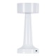GloboStar® NANNA 76471 Μοντέρνο Επιτραπέζιο Φωτιστικό Πορτατίφ LED 1.5W 105lm 120° DC 5V Επαναφορτιζόμενο με Μπαταρία Li-ion 1800mAh - Διακόπτη Αφής με 3 Εναλλαγές Φωτισμού CCT Θερμό - Φυσικό - Ψυχρό 1500K - 4500K - 6000K Dimmable - D9 x 21cm - Λευκό