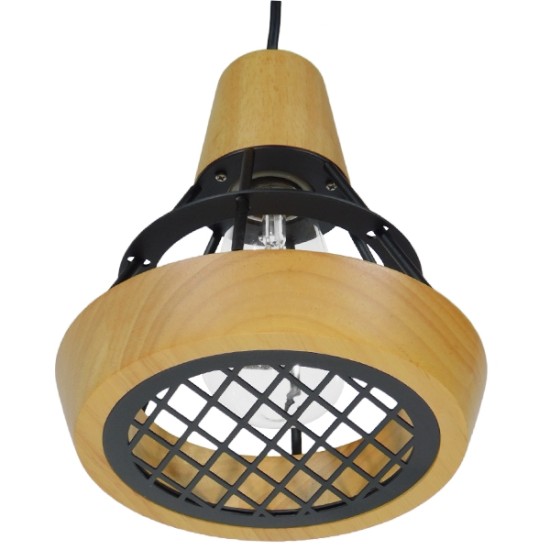 GloboStar® AKRON 10001133 Μοντέρνο Κρεμαστό Φωτιστικό Πλέγμα Μονόφωτο 1 x E27 IP20 Μπεζ Ξύλο με Μαύρο Μέταλλο - Μ19 x Π19 x Υ22cm GloboStar® AKRON 10001133 Μοντέρνο Κρεμαστό Φωτιστικό Πλέγμα Μονόφωτο 1 x E27 IP20 Μπεζ Ξύλο με Μαύρο Μέταλλο - Μ19 x Π19 x Υ22cm